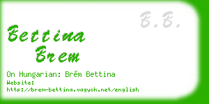 bettina brem business card